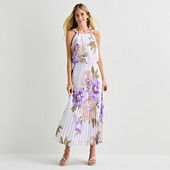 Premier Amour Womens Midi Scoop Neck Sleeveless Floral Fit + Flare Dress,  Color: White Yellow - JCPenney