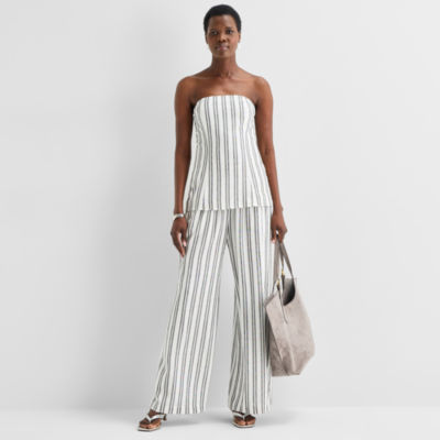 Worthington Womens Wide Leg High Rise Pull-On Pant