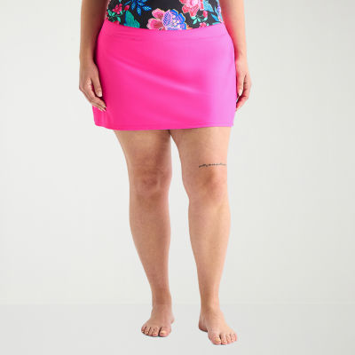 Sonnet Shores Womens Plus Swim Skirt