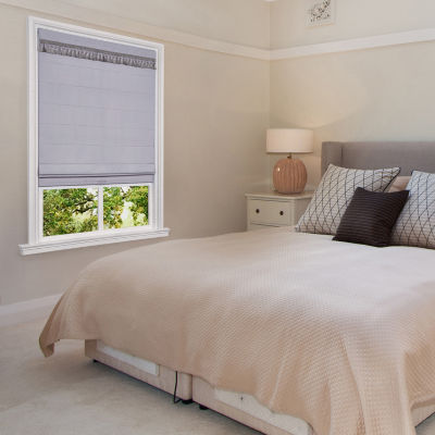 Katy Tassel Trim Cordless LightFiltering Roman Shade JCPenney