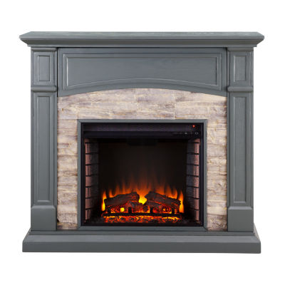 Sheldon Electric Fireplace, Color Cool Slate Gray JCPenney