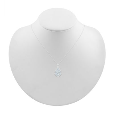 Womens / CT. T.W. Natural White Diamond 10K White Gold 18 Inch Pendant Necklace