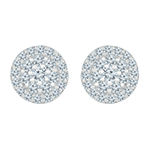 1 1/4 CT. T.W. Genuine White Diamond 10K White Gold 9.6mm Stud Earrings