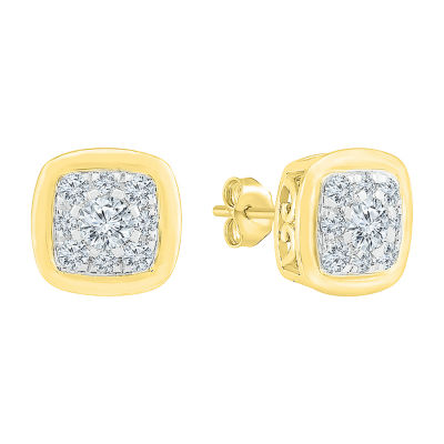 5/8 CT. T.W. Natural White Diamond 10K Gold 8.7mm Stud Earrings