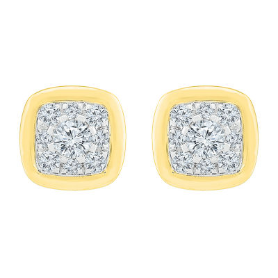 5/8 CT. T.W. Natural White Diamond 10K Gold 8.7mm Stud Earrings