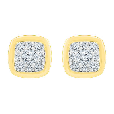 5/8 CT. T.W. Natural White Diamond 10K Gold 8.7mm Stud Earrings