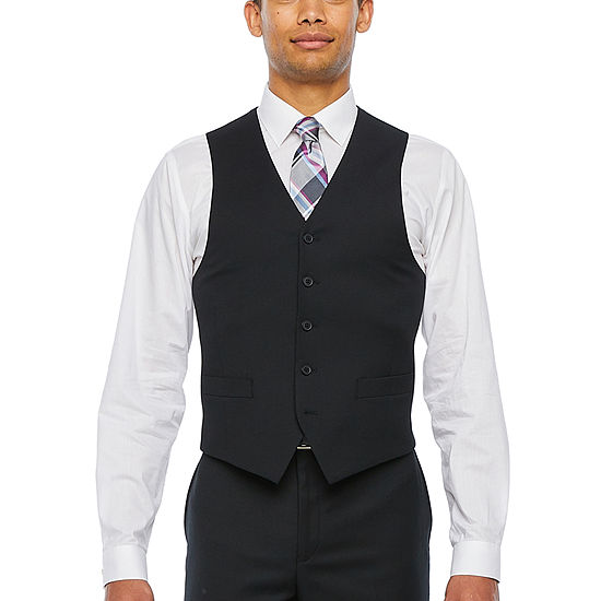 Collection by Michael Strahan Mens Classic Fit Suit Vest, Color: Black ...