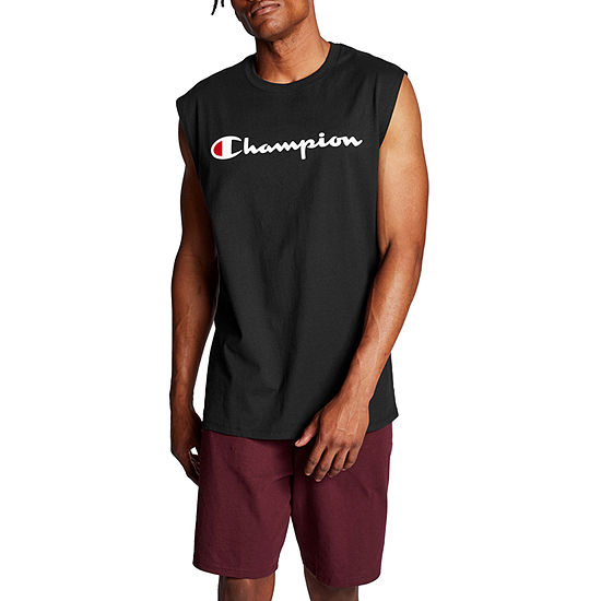 Champion Mens Crew Neck Sleeveless Muscle T-Shirt Big and Tall