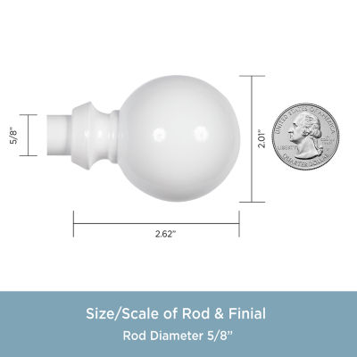 Kenney Newbury Ball 5/8 IN Adjustable Curtain Rod