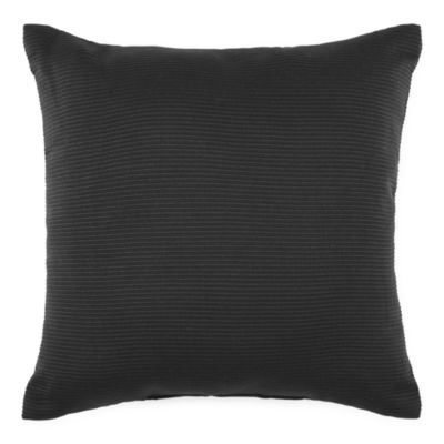 Home Expressions Solid Ottoman Square Throw Pillow, Color Black JCPenney