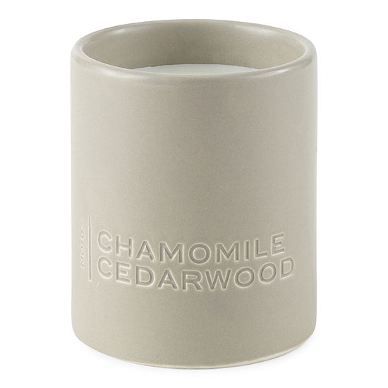 14oz 2-Wick Chamomile Cedarwood Ceramic Jar Candle