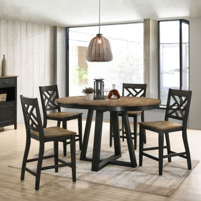 Napa 5-Piece Counter Height Dining Set with Lattice  Back Chairs