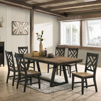 Napa 7-Piece Dining Set with Lattice Back Chairs