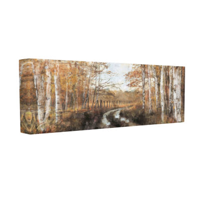 Stupell Industries Autumn Birch Tree Grove Scenery Canvas Art