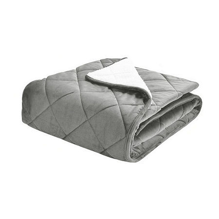 St. James Home Quilted Midweight Wearable Blanket, One Size, Silver