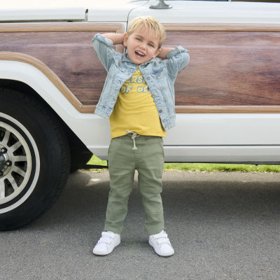 Okie Dokie Toddler Boys Straight Pull-On Pants