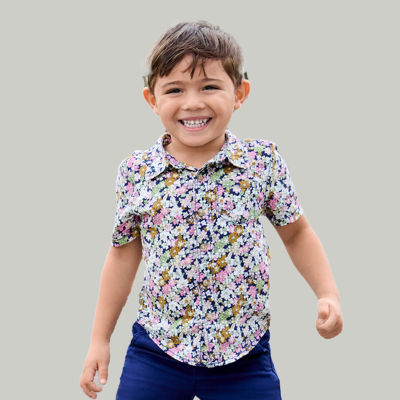 Okie Dokie Toddler & Little Boys Short Sleeve Button-Down Shirt