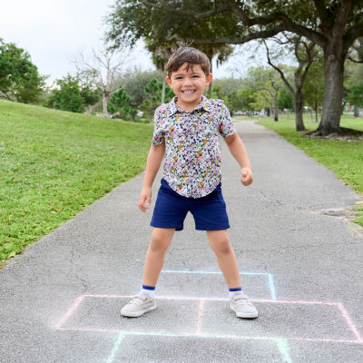 Okie Dokie Toddler & Little Boys Short Sleeve Button-Down Shirt