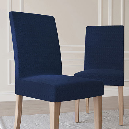 No 918 Sparta Set Of 2 Chair Slipcover, One Size, Blue