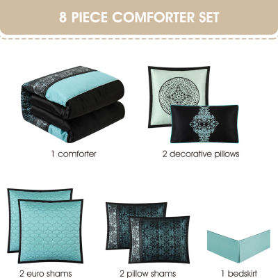 Stratford Park Tiago 8-pc. Complete Bedding Set