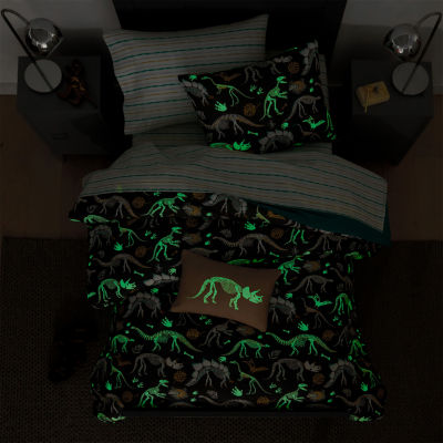 Under The Stars Glow Dark Dino Dinosaurs Comforter Set