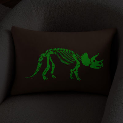 Under The Stars Glow In The Dark Dino Pillow