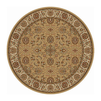 Como Kashan Traditional Oriental Indoor Round Area Rug