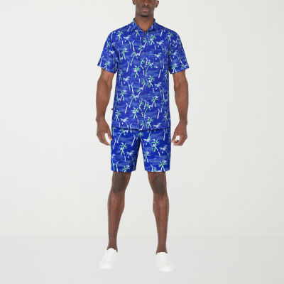 PGA TOUR Mens Regular Fit Short Sleeve Button-Down Shirt