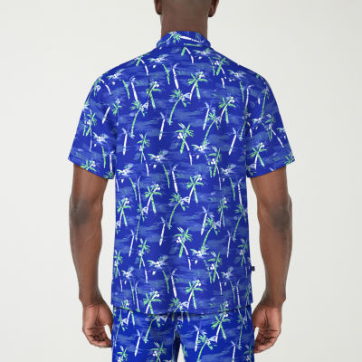 PGA TOUR Mens Regular Fit Short Sleeve Button-Down Shirt