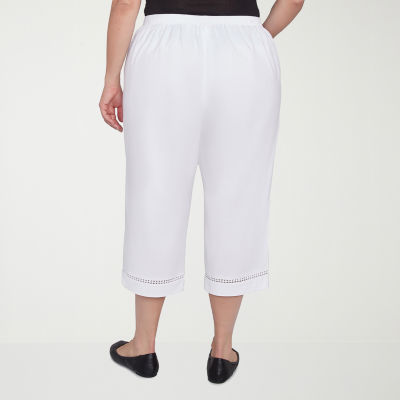 Alfred Dunner Rise And Shine Womens Plus Straight Capri Pant