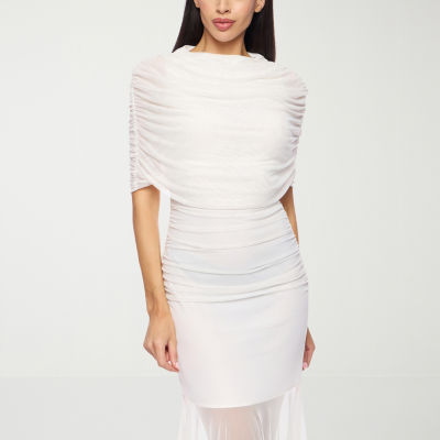 Premier Amour Womens Short Sleeve Evening Gown