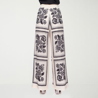 Premier Amour Floral Womens Straight Pull-On Pants