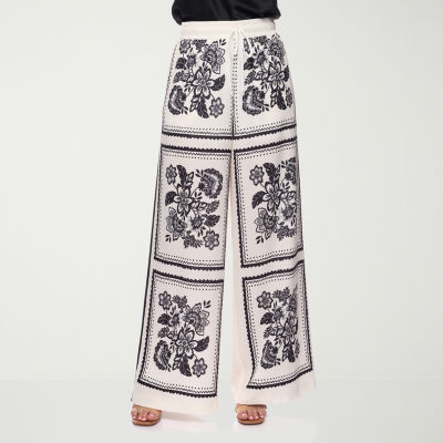 Premier Amour Floral Womens Straight Pull-On Pants