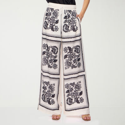 Premier Amour Floral Womens Straight Pull-On Pants