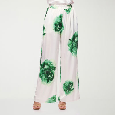 Premier Amour Floral Womens Straight Pull-On Pant