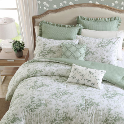 Laura Ashley Toile Delight Midweight Comforter Set