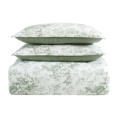 Laura Ashley Toile Delight Midweight Comforter Set