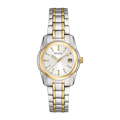 Bulova Classic Womens Two Tone Stainless Steel Bracelet Watch 98m105