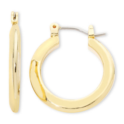 Liz Claiborne® Silver-Tone Tube Hoop Earrings - JCPenney