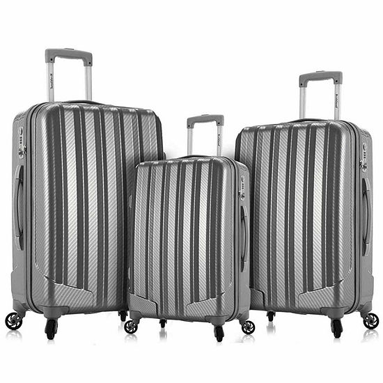Rockland Metallic 3-pc. Hardside Luggage Set