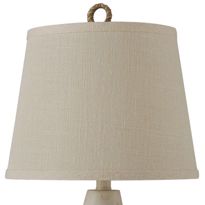 Stylecraft 13 W Distressed White Table Lamp