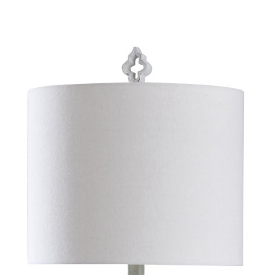 Stylecraft 12 W Distressed White Table Lamp