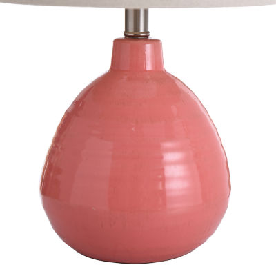 Stylecraft 12 W Raspberry Surprise Ceramic Table Lamp