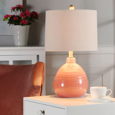 Stylecraft 12 W Raspberry Surprise Ceramic Table Lamp