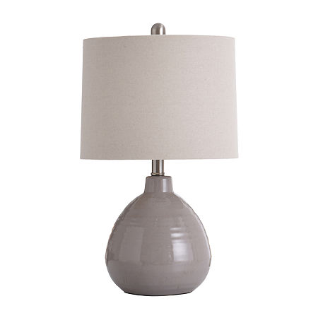 Stylecraft Cameron Gray Table Lamp, One Size, White