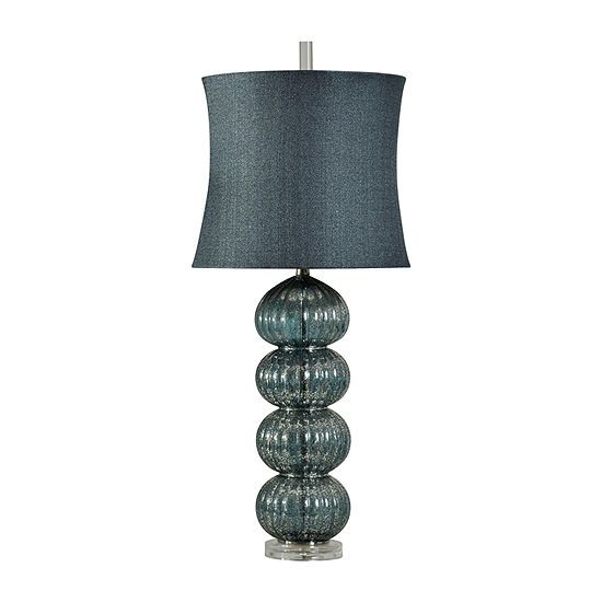 Stylecraft 15.5 W Dark Blue Glass Table Lamp