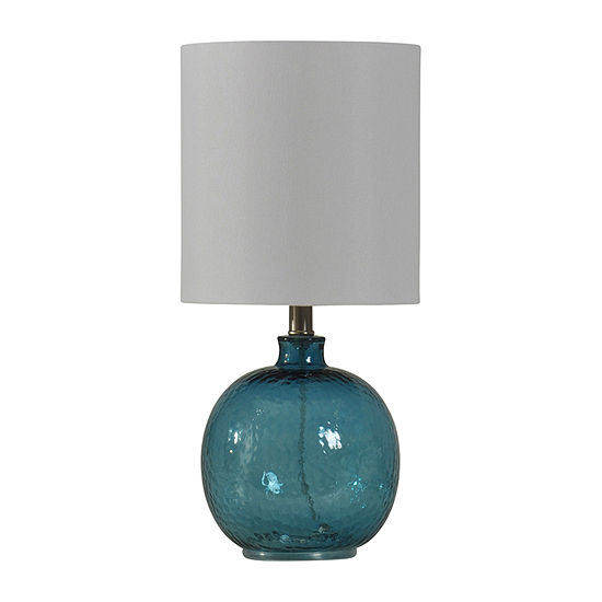 Stylecraft 9.5 W Blue Glass Table Lamp