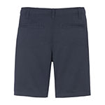 French Toast Flat Front Performance Stretch Short Little Boys Mid Rise Stretch Fabric Moisture Wicking Chino Short