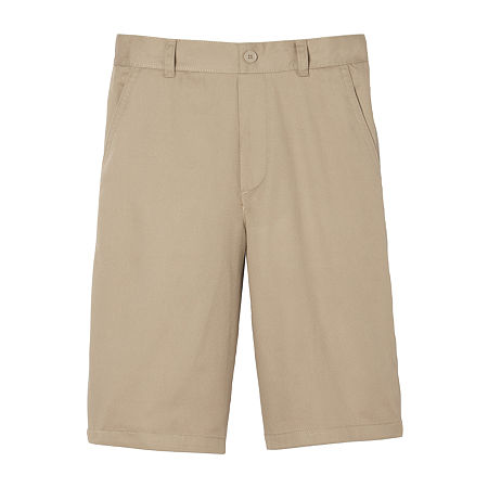 French Toast Flat Front Little & Big Boys Chino Short, 5, Beige
