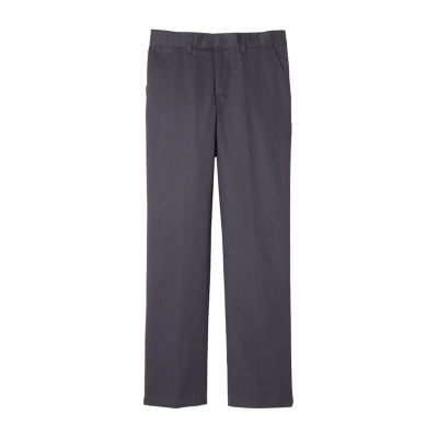 French Toast Little & Big Boys Flat Front Pant, Color Grey JCPenney